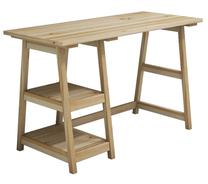 Rakstāmgalds un plaukts Kalune Design Perla 835PUQ3806, 120 cm x 51 cm, 73.5 cm, bērza krās.