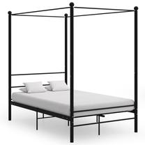 Lova dvigulė VLX Metal 325060, 140 x 200 cm, juoda sp., be čiužinio, su grotelėmis