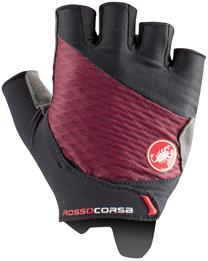 Dviratininko pirštinės vyrams/moterims Castelli Rosso Corsa, bordo sp./juoda sp., XS