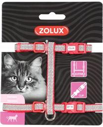 Шлейка для кошек Zolux Shiny 520024RGE, 11 см x 15 мм, красный цв.