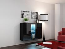 Komoda Vigo, juoda sp., 90 cm x 120 cm x 38 cm