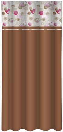 Naktinė užuolaida ZMH-501, pilka sp./rožinė sp./ruda sp., 160 cm x 250 cm