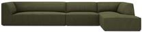 Kampinė sofa Micadoni Home Ruby 5 Seats, tamsiai žalia sp./žalia sp., dešininė, 366 x 180 cm x 69 cm