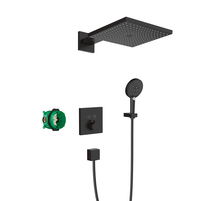 Potinkinis termostatinis dušo komplektas Hansgrohe ShowerSelect, juoda sp.