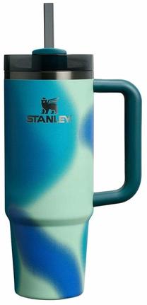 Termopuodelis Stanley Quencher H2.O FlowState Coastal Teal Motion, 0.89 l, mėlyna sp./žalia sp.
