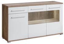 Komoda Furnival Saala, ąžuolo sp./balta sp., 85 cm x 43 cm x 150 cm