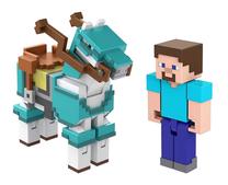 Фигурка-игрушка Mattel Minecraft Steve And Armored Horse HDV39, многоцветный