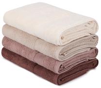Vannas dvieļu komplekts Beverly Hills Polo Club Bath Towel Set 801, krēmkrāsa/brūna krās./bēša krās., 140 cm x 70 cm, 4 gab.