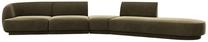 Modulinė sofa Micadoni Miley Blu77, žalia sp., dešininė, 372 x 160 cm x 70 cm