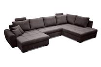 Kampinė sofa - lova Polak Meble Apis, tamsiai pilka sp., 355 x 210 cm x 100 cm