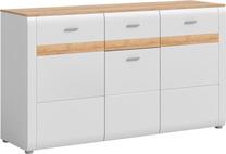 Komoda MC Akcent Ashton, ruda sp./balta sp., 86 cm x 43 cm x 150 cm