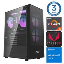 Стационарный компьютер Intop RM72171WH AMD Ryzen 5 5600GT, DDR4 32 GB, SSD+HDD 1 TB 4 TB, AMD Radeon RX Vega 7 Dynamic, Windows 11 Home