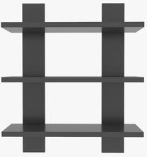 Sieninė lentyna Kalune Design Waco 935CMN1346, antracito sp., 60 cm x 16.3 cm x 50 cm