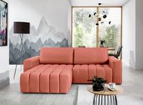 Kampinė sofa Bonett Solar 23, oranžinė sp., kairinė, 175 x 250 cm x 92 cm