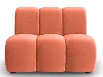 Modulinė sofa Micadoni Home Lupine Velvet, koralinė sp., 90 x 87 cm x 70 cm