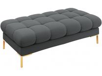 Pufas Micadoni Home Mamaia, aukso sp./tamsiai pilka sp., 133 cm x 62 cm x 41 cm