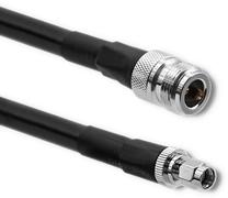 Провод Qoltec LMR400 Coaxial Cable 57027 N female, RP-SMA male, 3 м, черный цв.