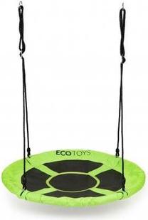 Ligzdas šūpoles bērniem EcoToys, 100 cm, zaļa krās.