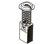 Šepetėlis Haushalt, 7 mm x 11 mm x 19 mm, 2 vnt.