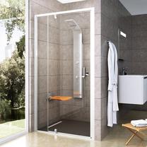 Dušo durys Ravak Pivot PDOP2-110, 110 cm x 190 cm, skaidri sp./balta sp./grūdintas