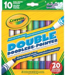 Flomasteriai Crayola Double, vienpusiai, 10 vnt.