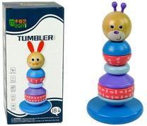 Развивающая игра Lean Toys Wooden Educational Pyramid Teddy Bear Balancing Tower, 21 см, многоцветный