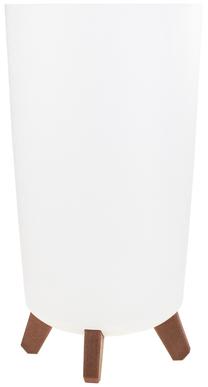 Gėlių vazonas Gracia Tubus Slim DGTL200-S449, plastikinis, 19.5 cm x 19.5 cm, Ø 19.5 cm, ruda sp./balta sp.