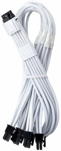 Kabelis Cablemod C-Series Pro ModMesh 12VHPWR, 3 x 8-pin PCI-e, 0.6 m, balta sp.