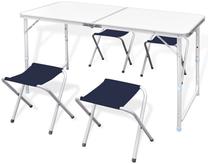 Tūrisma mēbeļu komplekts VLX Camping Table Set with 4 Stools