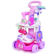 Mājsaimniecības rotaļlieta Children's Vacuum Cleaner 5in1, balta krās./rozā krās./violeta krās.