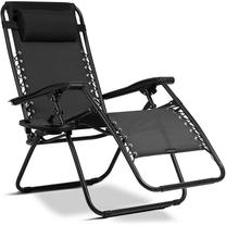 Lauko gultas ChillWell, juoda sp., 110 cm x 60 cm x 82 - 102 cm