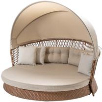 Välivoodi Kalune Design Daybed 991DVN1708, kreemjasvalge, 205 cm x 190 cm x 172 cm