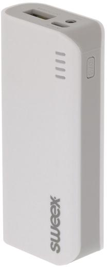Lādētājs-akumulators (Power bank) Sweex, 4000 mAh, balta krās.