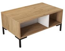 Kavos staliukas Kalune Design Aurora 2084, ąžuolo sp./balta sp., 90 cm x 41.6 cm x 54 cm