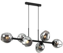 Valgusti rippuv Italux Borgo PND-30843-6 BK+SG, E27, 6 x 40 W, hall v. / must v.