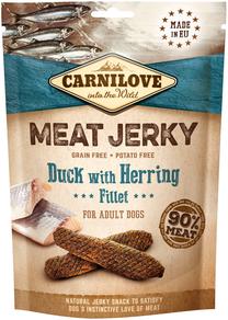 Skanėstas šunims Carnilove Meat Jerky Duck With Herring Fillet, antiena, 0.1 kg