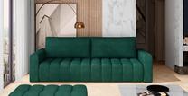 Sofa Lazaro Kronos 19, tamsiai žalia sp., 97 x 247 cm x 92 cm