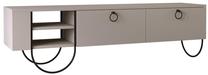 ТВ стол Kalune Design Norfolk Light Mocha, черный цв./бежевый цв., 150 см x 36 см x 44 см