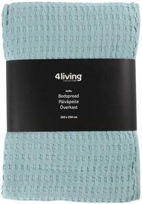 Покрывало 4Living Waffle 111217, синий цв., 250 см x 250 см