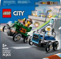 Konstruktorius LEGO® City Lėktuvo ir ligoninės lovos lenktyninių automobilių pakuotė 60459, 70 vnt.