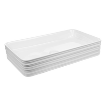 Vonios praustuvas Invena Akte, keramika, 66 cm x 38 cm x 12 cm, balta sp.