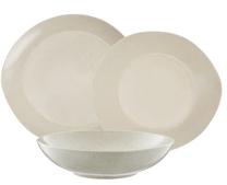 Pusdienu servīze Ambition Organic, porcelāna, brūna krās./dzeltena krās., 18 gab.