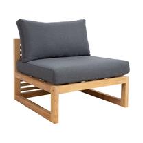Modulinė sofa Home4you Serenity, pilka sp./ruda sp., 84 x 80 cm x 66.5 cm