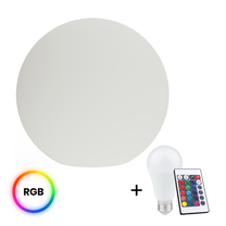 Brīvi stāvošs āra gaismeklis Eko-Light Globo Fi300, 10W, E27, IP44, balta krās., 30 cm x 28 cm