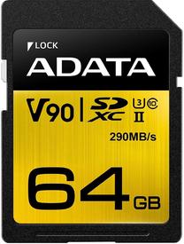Atminties kortelė Adata, 64 GB, 290 Mb/s - 260 Mb/s