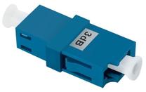 Оптический аттенюатор Qoltec Singlemode LC/UPC - LC/UPC, синий цв.