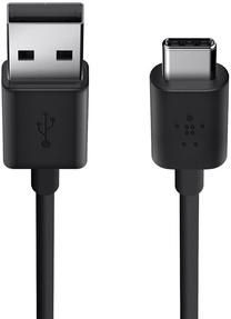 Vads Belkin USB-A to USB-C USB 2.0 A male, USB-C, 1.8 m, melna krās.