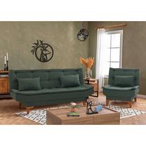 Sofos rinkinys Hanah Home Santo Set, žalia sp., 85 x 186 cm x 90 cm