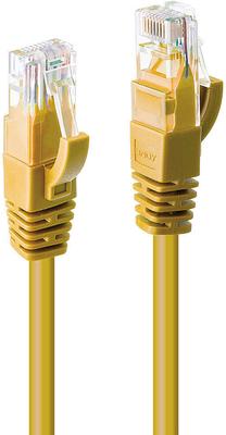 Tinklo kabelis Lindy Cat.6 U/UTP PVC RJ-45, RJ-45, 3 m, geltona sp.
