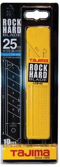 Ломающиеся лезвия TAJIMA Rock Hard LCB65C/Y1, 12.6 см, cталь, 10 шт.